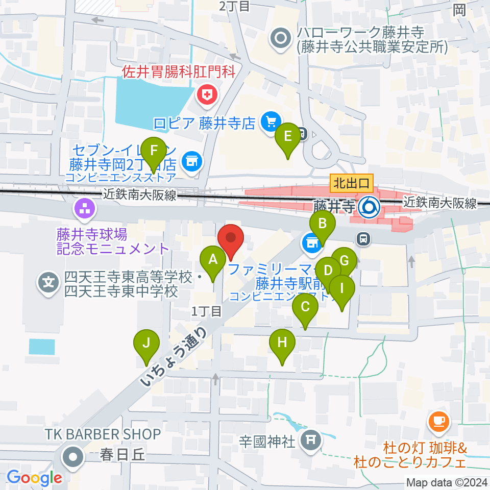 藤井寺JAMJAM周辺の駐車場・コインパーキング一覧地図