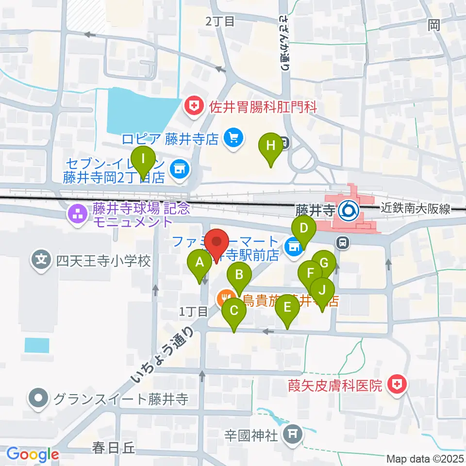 藤井寺JAMJAM周辺の駐車場・コインパーキング一覧地図