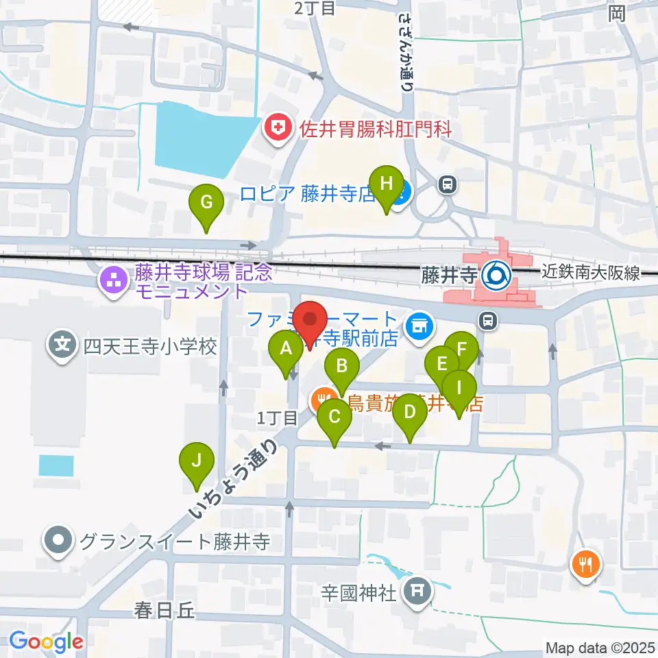 藤井寺JAMJAM周辺の駐車場・コインパーキング一覧地図
