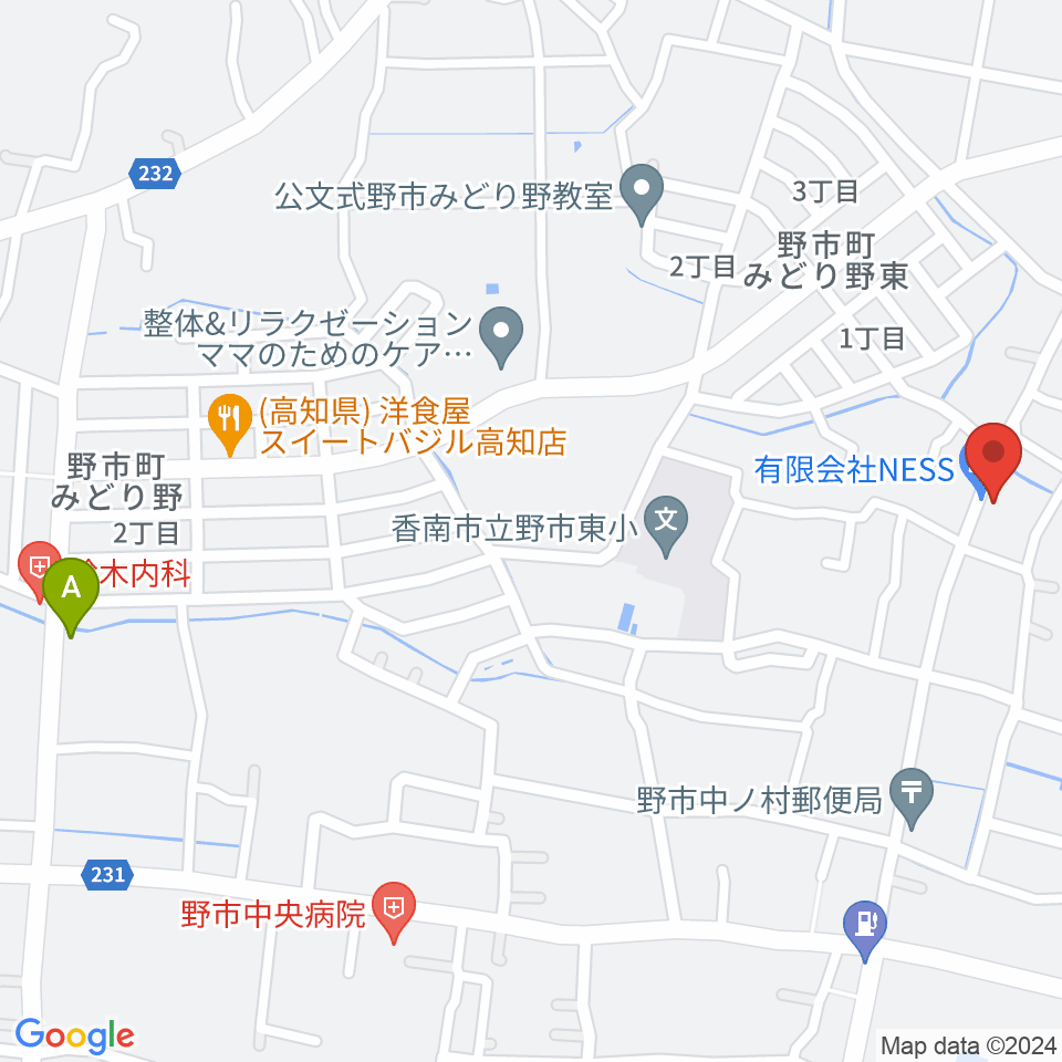 有限会社ネス（NESS）スタジオ周辺の駐車場・コインパーキング一覧地図