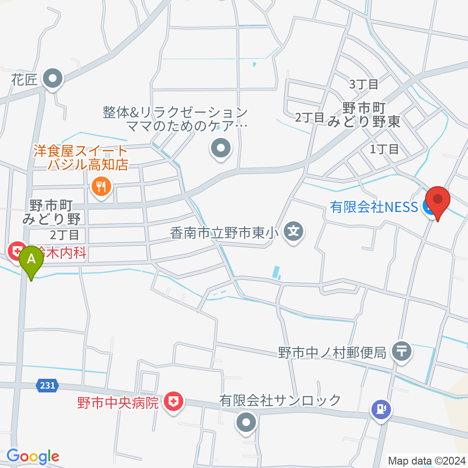 有限会社ネス（NESS）スタジオ周辺の駐車場・コインパーキング一覧地図