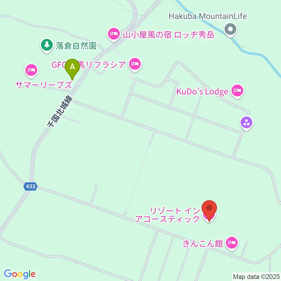 白馬アコースティック周辺の駐車場・コインパーキング一覧地図