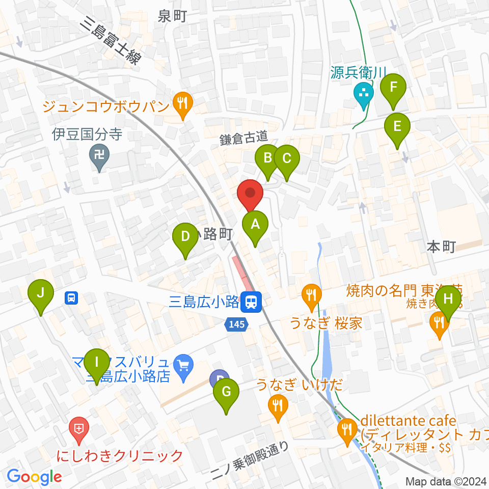 STUDIO O&K 三島店周辺の駐車場・コインパーキング一覧地図