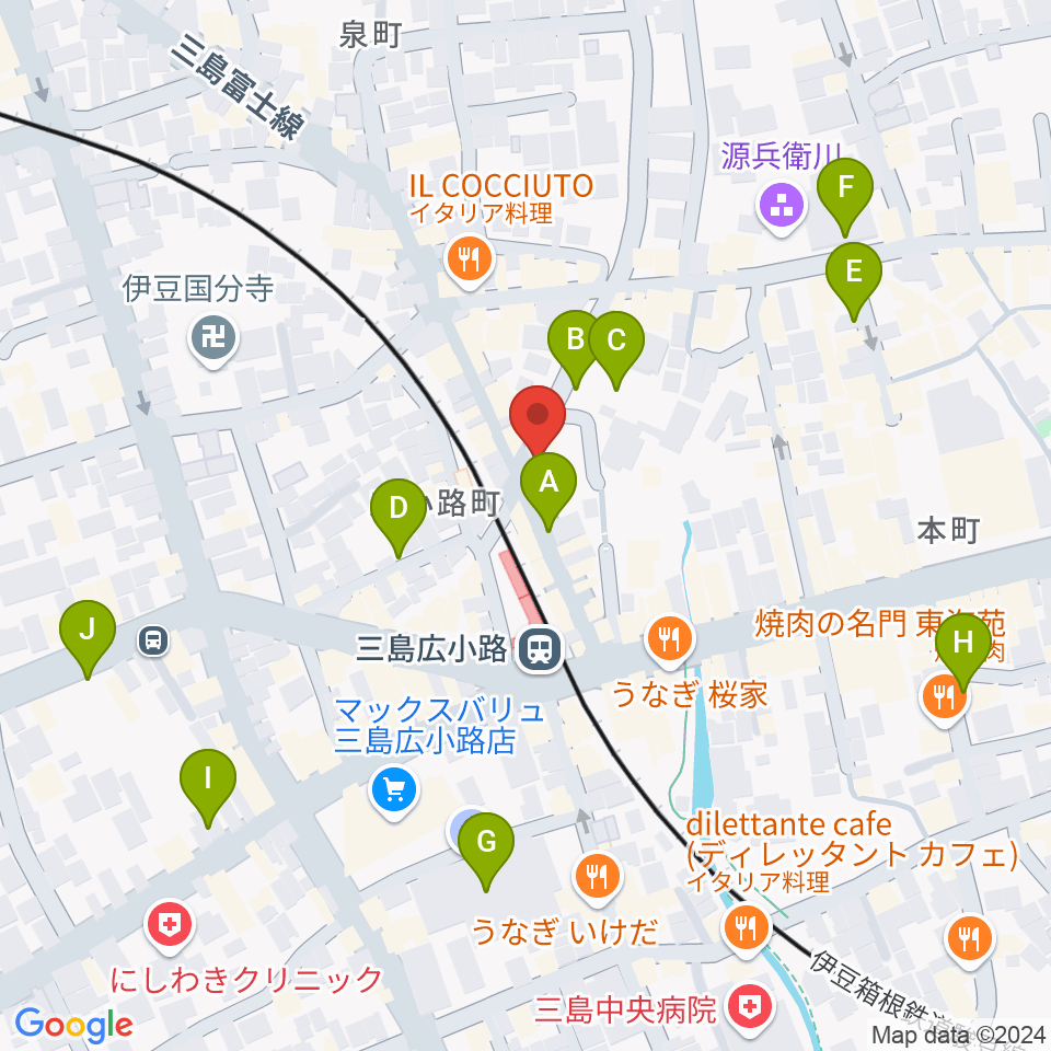 STUDIO O&K 三島店周辺の駐車場・コインパーキング一覧地図