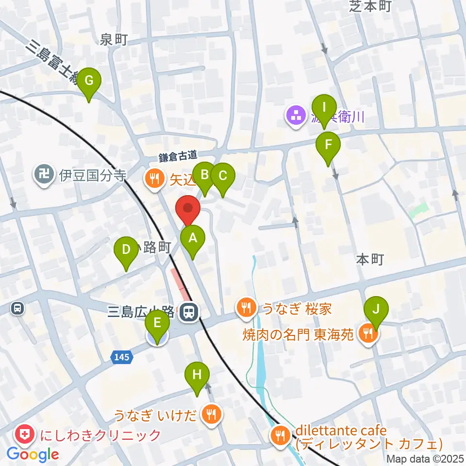 STUDIO O&K 三島店周辺の駐車場・コインパーキング一覧地図