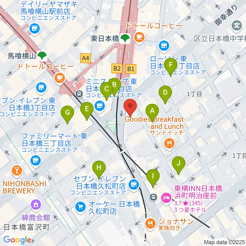 株式会社プリマ楽器周辺の駐車場・コインパーキング一覧地図