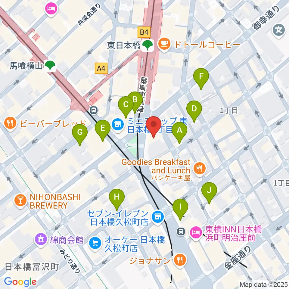 株式会社プリマ楽器周辺の駐車場・コインパーキング一覧地図