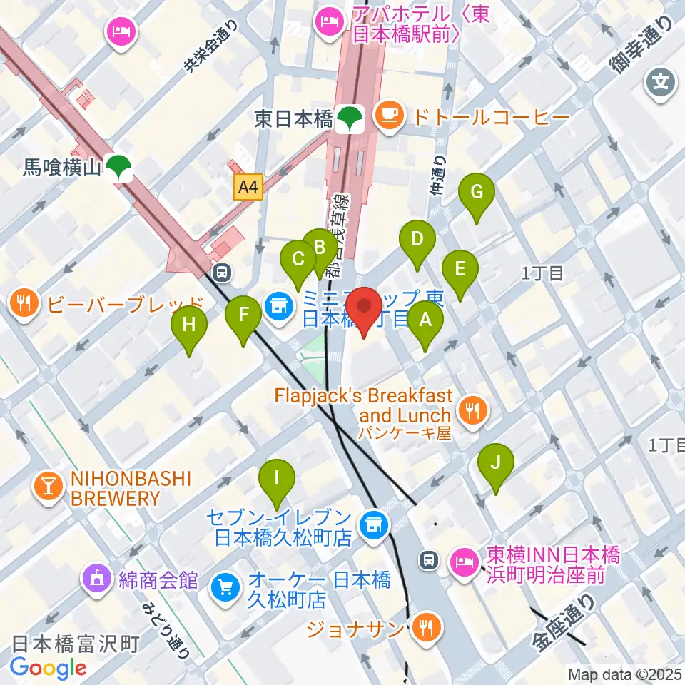 株式会社プリマ楽器周辺の駐車場・コインパーキング一覧地図