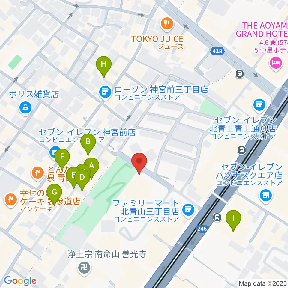 スタインウェイ＆サンズ東京周辺の駐車場・コインパーキング一覧地図
