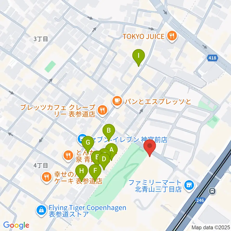 スタインウェイ＆サンズ東京周辺の駐車場・コインパーキング一覧地図