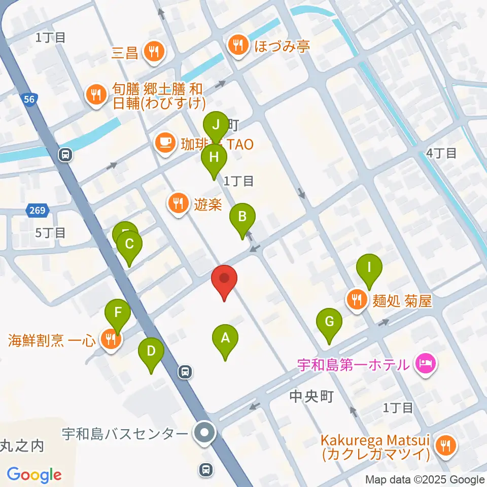 いわね楽器店周辺の駐車場・コインパーキング一覧地図