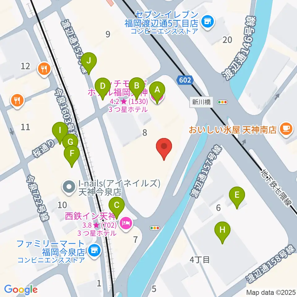 福岡トヨタホール スカラエスパシオ周辺の駐車場・コインパーキング一覧地図