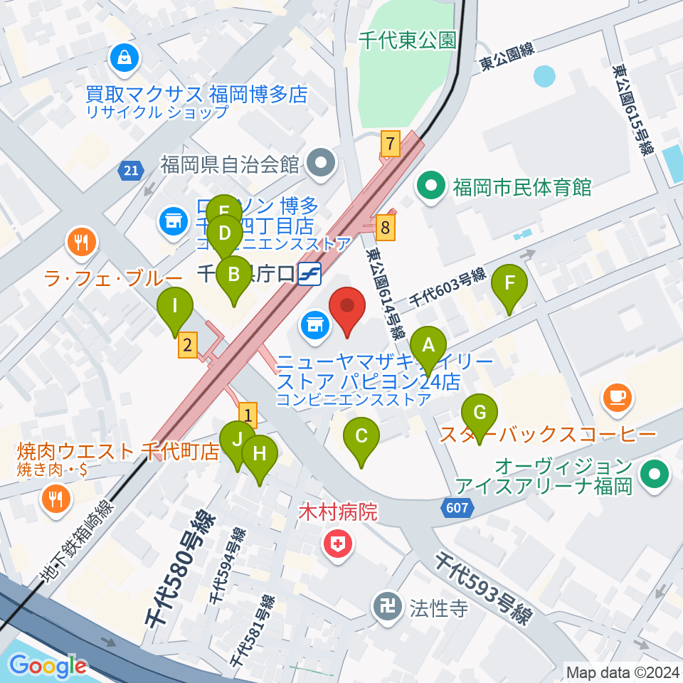 ガスホール周辺の駐車場・コインパーキング一覧地図