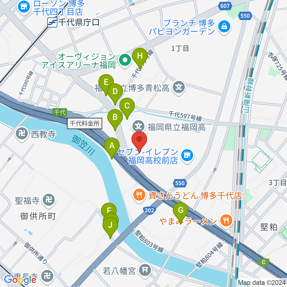 石蔵酒造 博多百年蔵周辺の駐車場・コインパーキング一覧地図