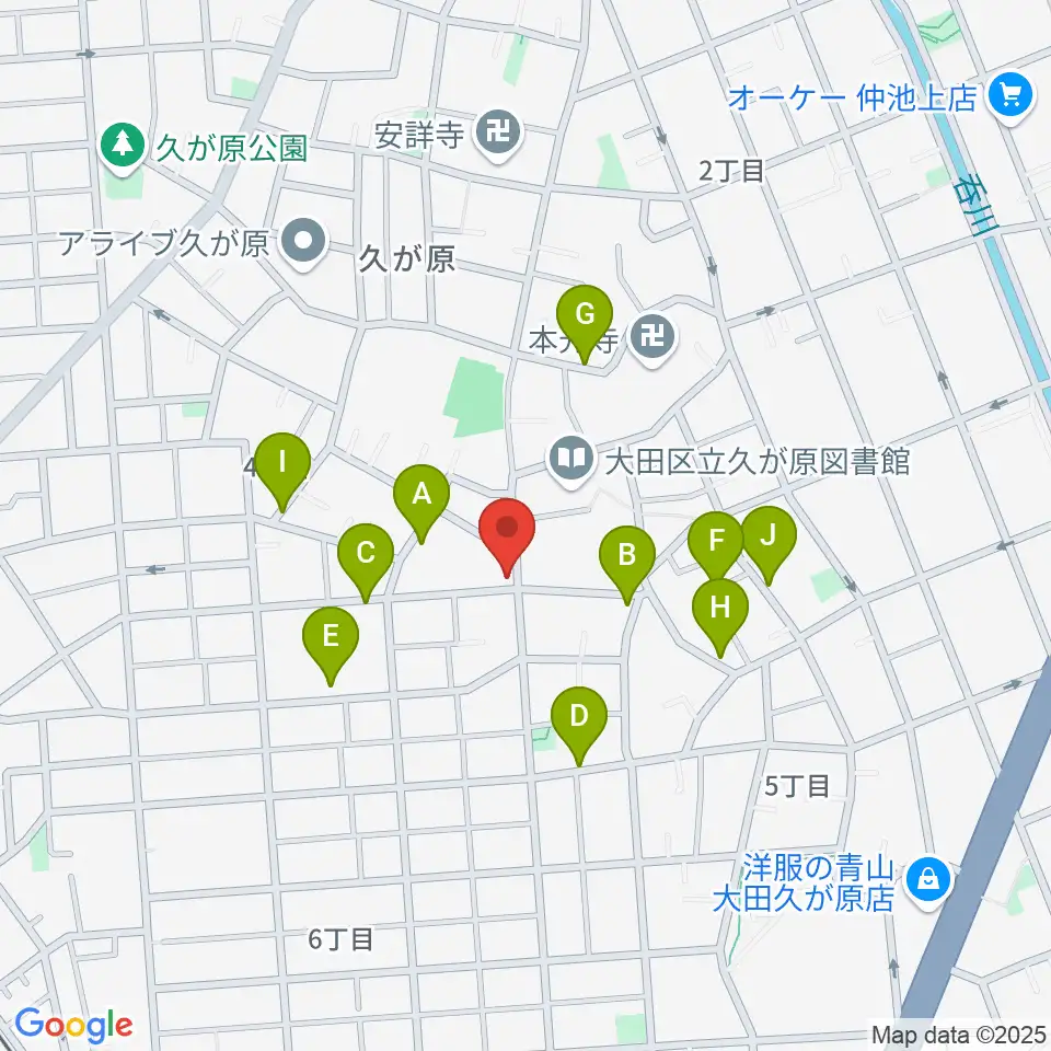 窪田ヴァイオリン教室周辺の駐車場・コインパーキング一覧地図