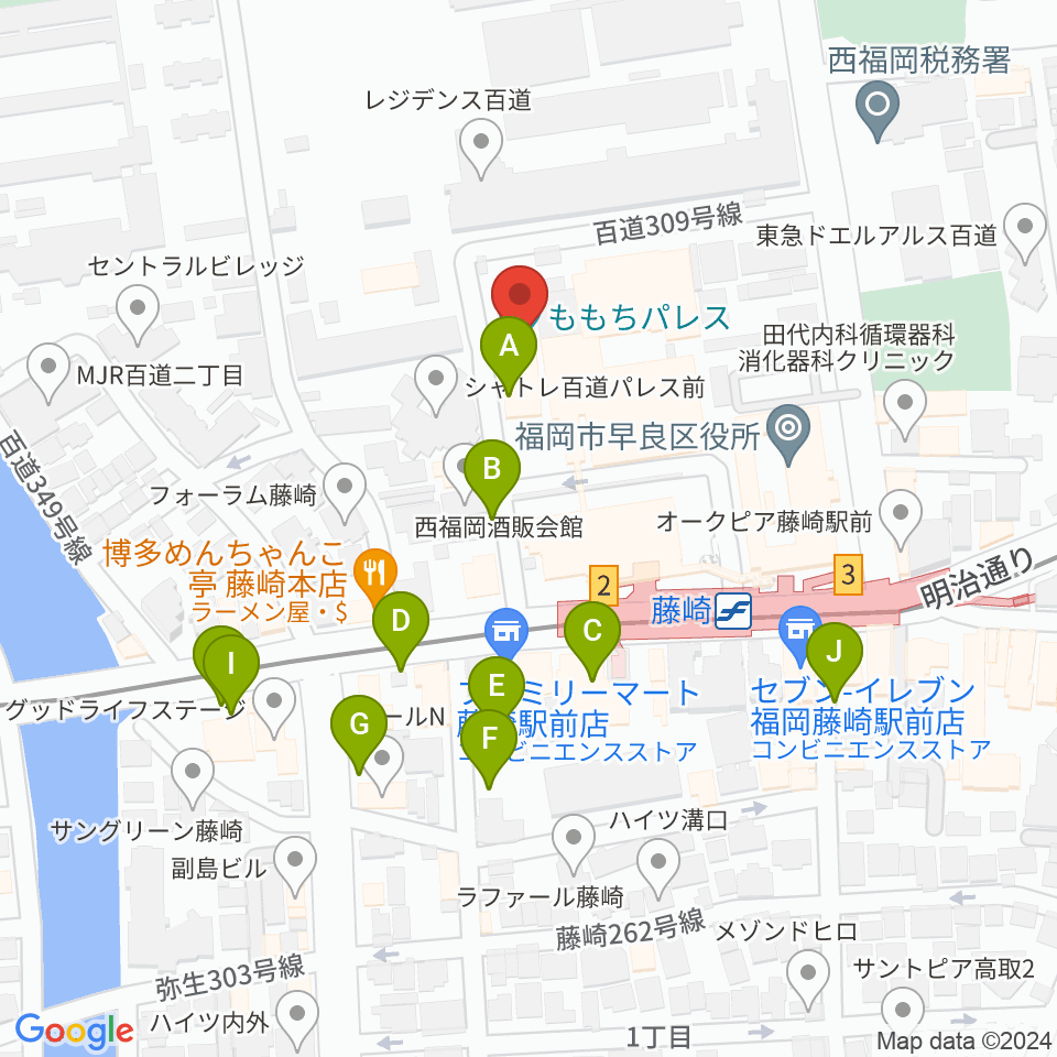 ももちパレス 福岡県立ももち文化センター周辺の駐車場・コインパーキング一覧地図