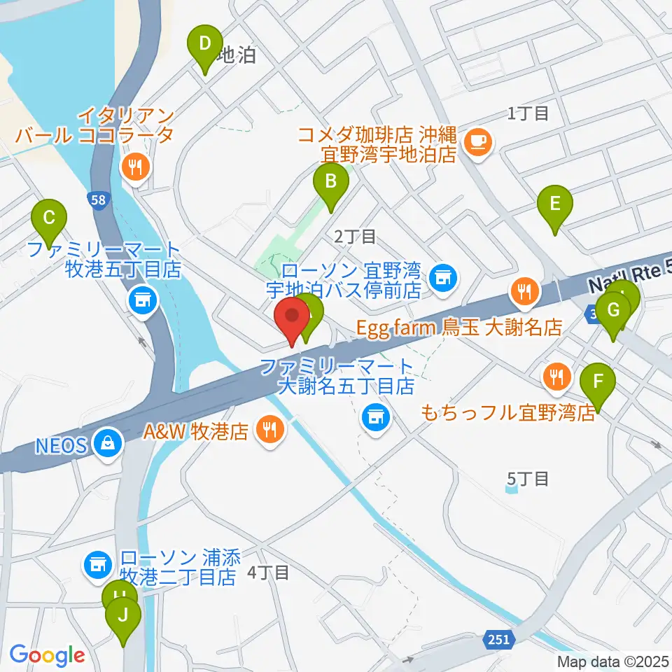 宜野湾スタジオ8528周辺の駐車場・コインパーキング一覧地図