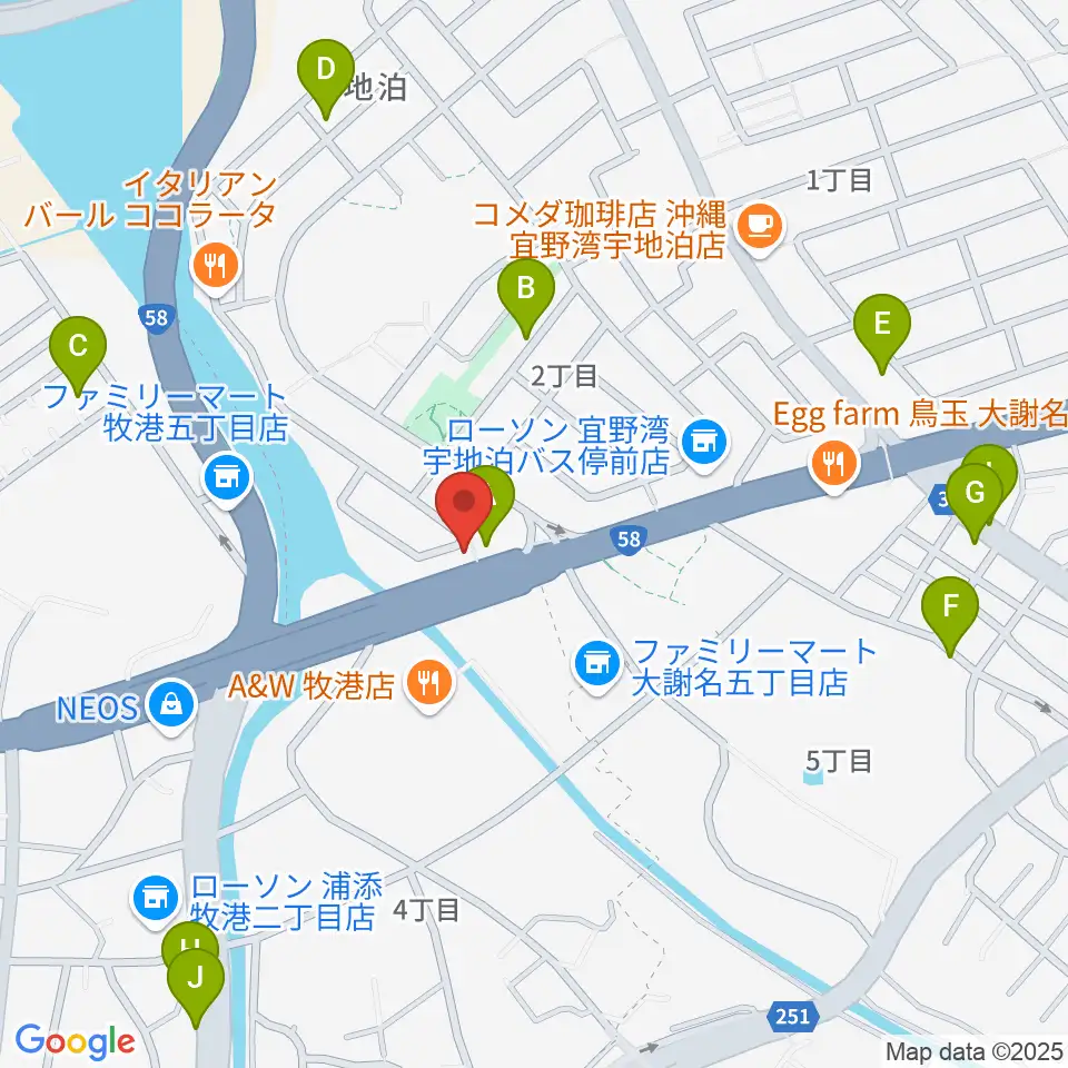 宜野湾スタジオ8528周辺の駐車場・コインパーキング一覧地図