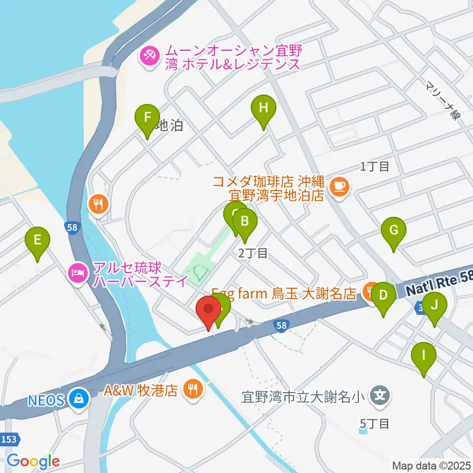 宜野湾スタジオ8528周辺の駐車場・コインパーキング一覧地図