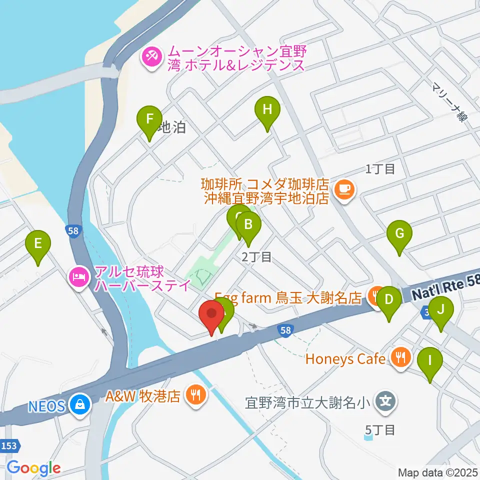 宜野湾スタジオ8528周辺の駐車場・コインパーキング一覧地図