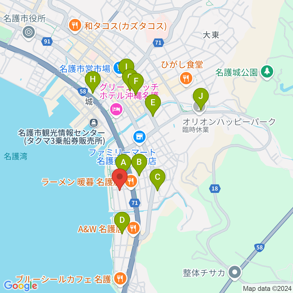 ラインナップスタジオ周辺の駐車場・コインパーキング一覧地図