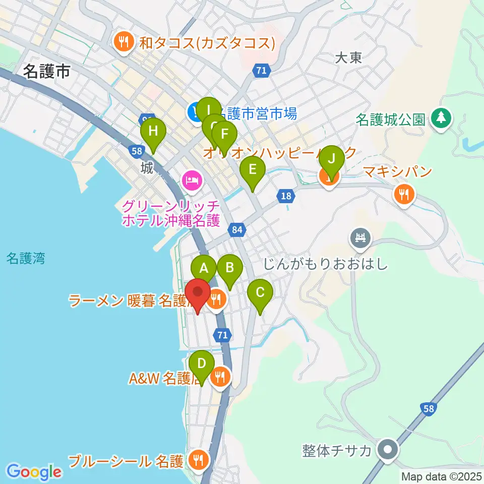 ラインナップスタジオ周辺の駐車場・コインパーキング一覧地図