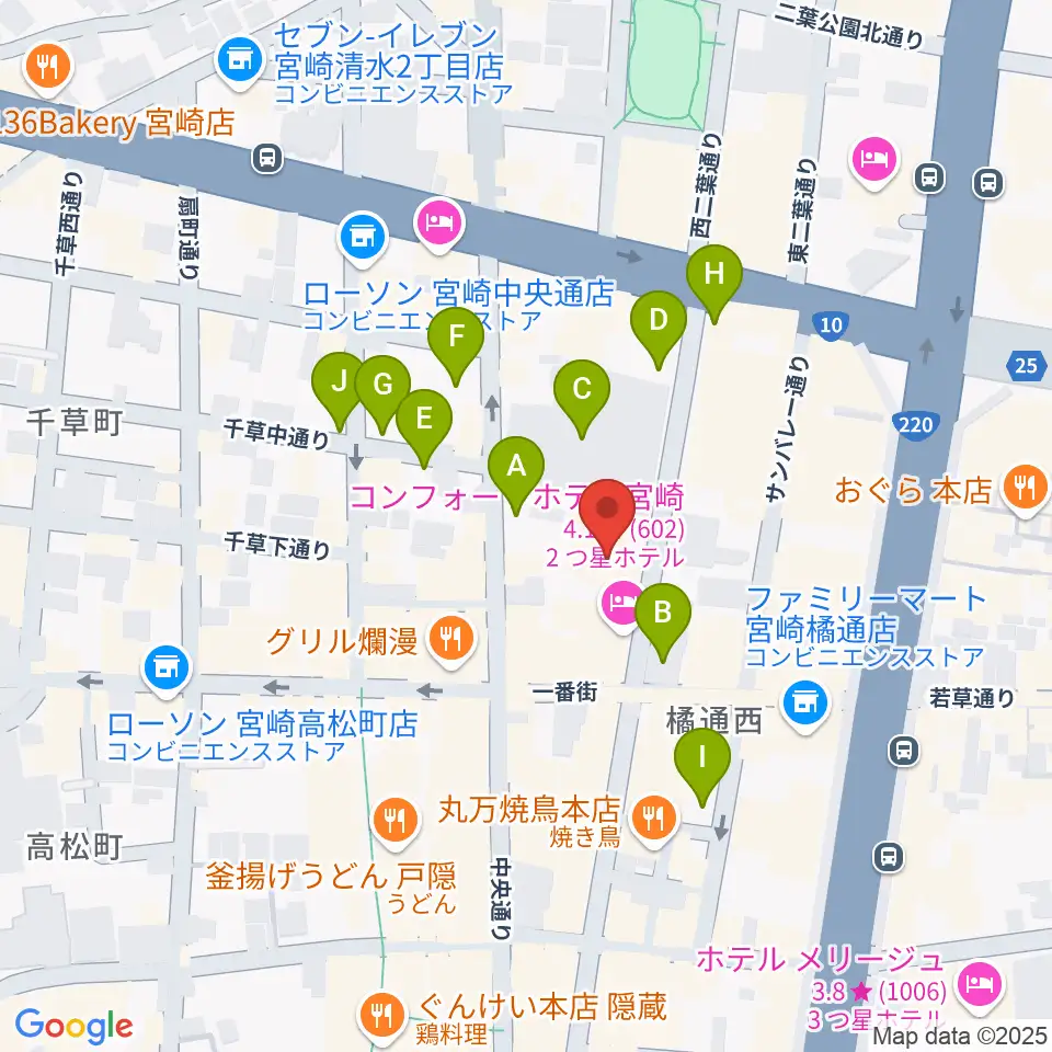 宮崎FLOOR周辺の駐車場・コインパーキング一覧地図