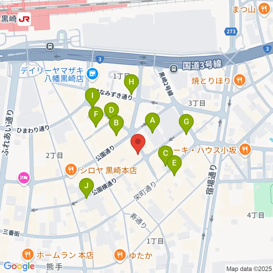 黒崎マーカス周辺の駐車場・コインパーキング一覧地図