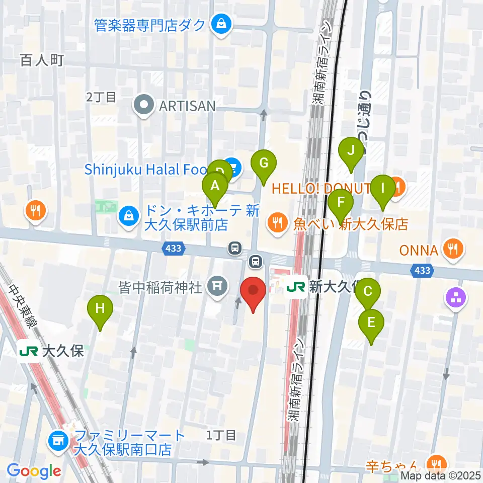 TC楽器周辺の駐車場・コインパーキング一覧地図
