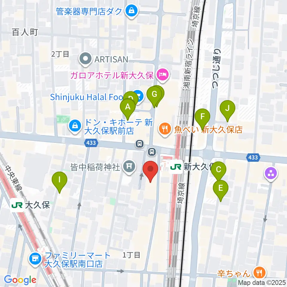 TC楽器周辺の駐車場・コインパーキング一覧地図