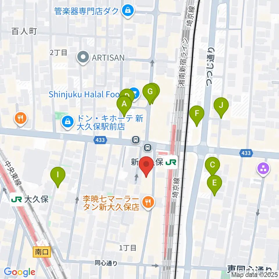 TC楽器周辺の駐車場・コインパーキング一覧地図