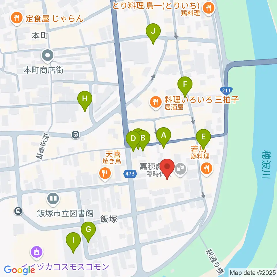嘉穂劇場周辺の駐車場・コインパーキング一覧地図