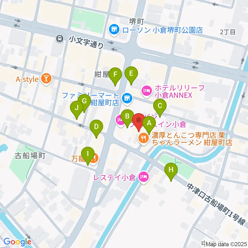 小倉フォークビレッジ周辺の駐車場・コインパーキング一覧地図