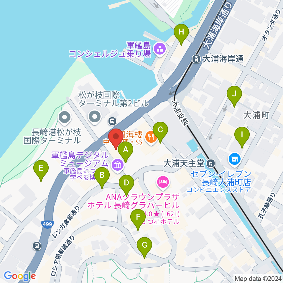 旧香港上海銀行長崎支店記念館周辺の駐車場・コインパーキング一覧地図