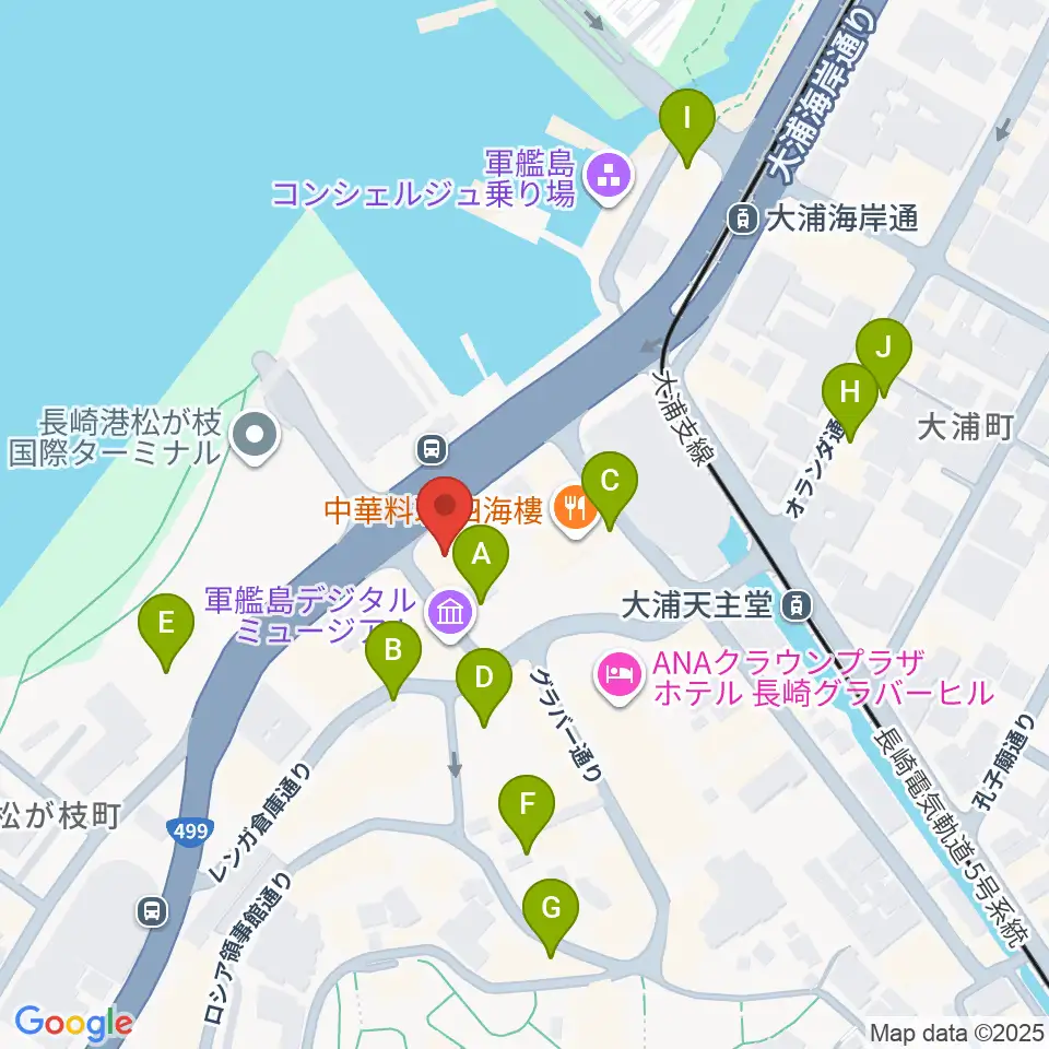 旧香港上海銀行長崎支店記念館周辺の駐車場・コインパーキング一覧地図