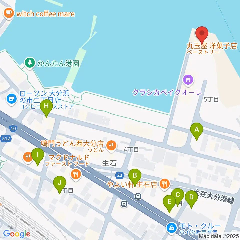 西大分T.O.P.S Bitts HALL周辺の駐車場・コインパーキング一覧地図