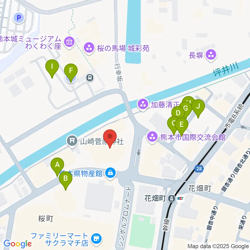 市民会館シアーズホーム夢ホール周辺の駐車場・コインパーキング一覧地図