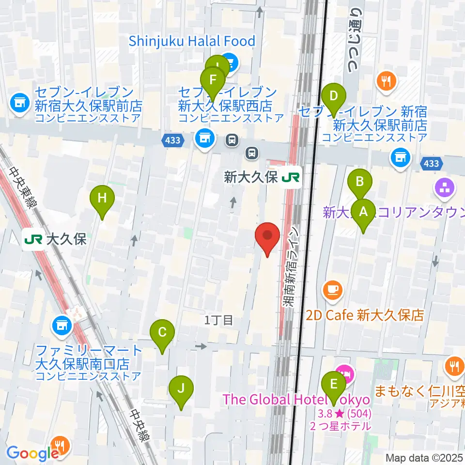 クロサワ楽器 日本総本店周辺の駐車場・コインパーキング一覧地図