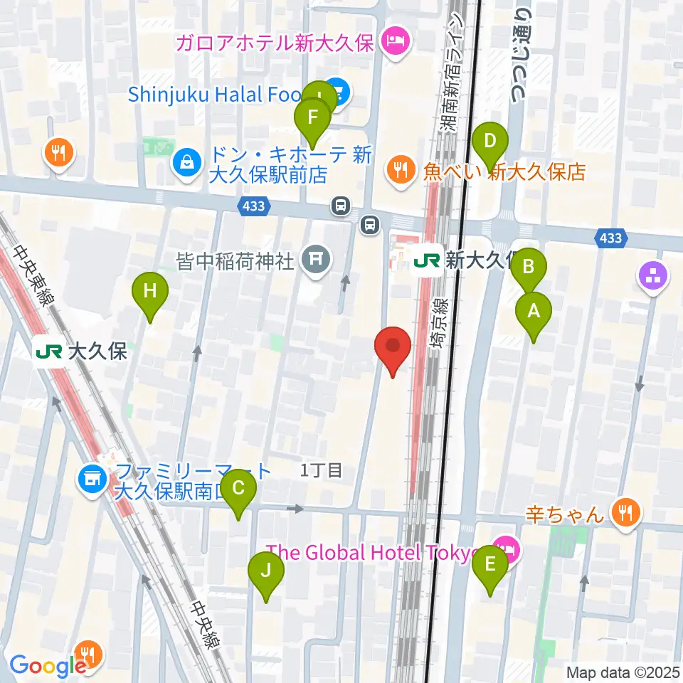 クロサワ楽器 日本総本店周辺の駐車場・コインパーキング一覧地図