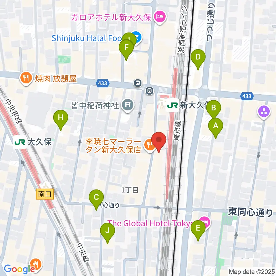 クロサワ楽器 日本総本店周辺の駐車場・コインパーキング一覧地図