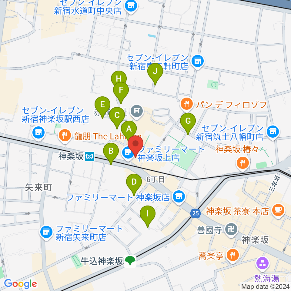 音楽の友ホール周辺の駐車場・コインパーキング一覧地図