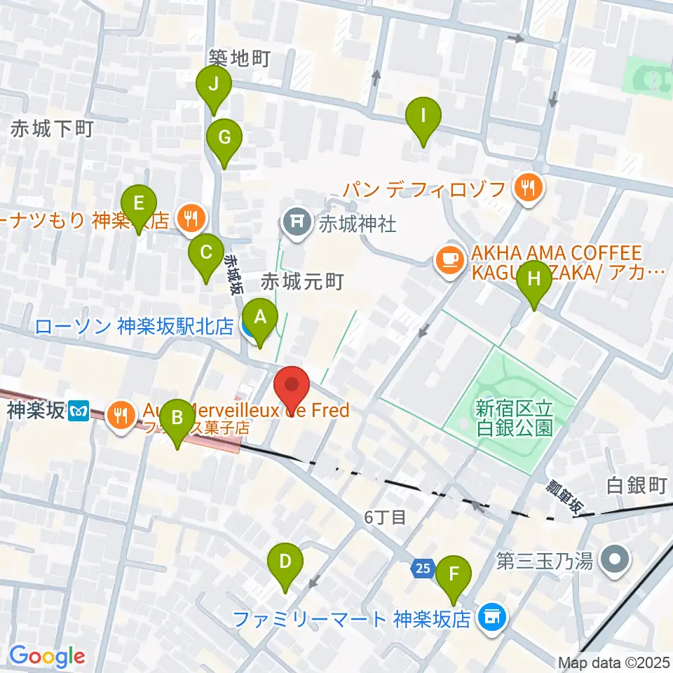 音楽の友ホール周辺の駐車場・コインパーキング一覧地図