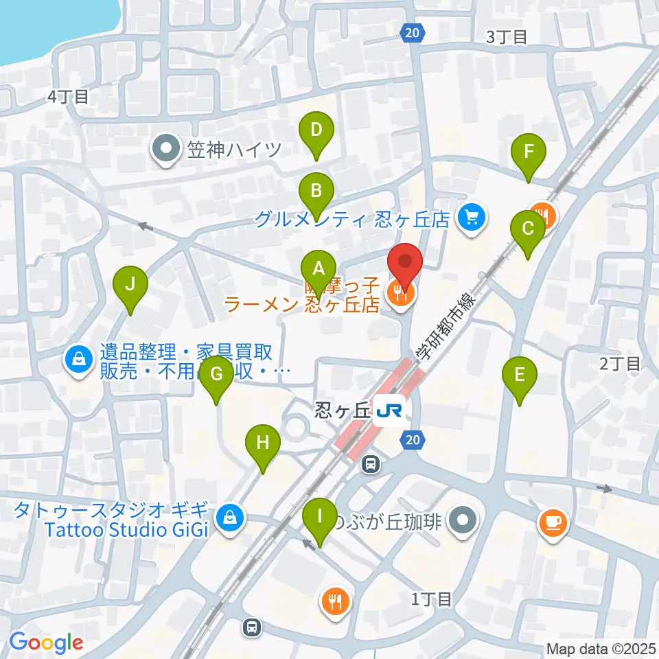 スタジオ・ペグ周辺の駐車場・コインパーキング一覧地図