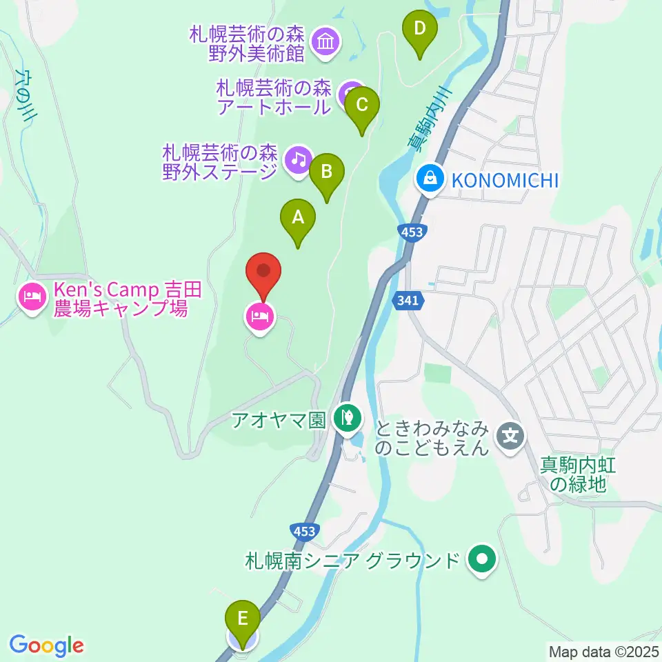 芸森スタジオ周辺の駐車場・コインパーキング一覧地図