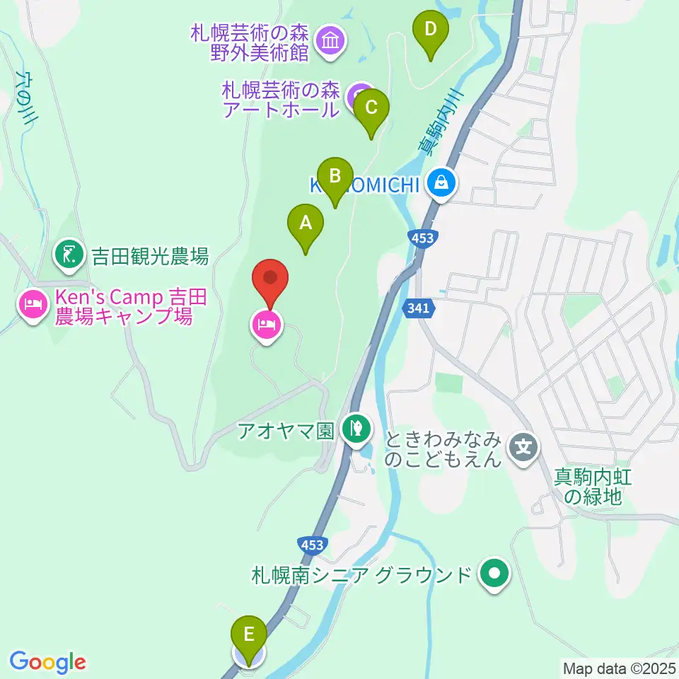 芸森スタジオ周辺の駐車場・コインパーキング一覧地図