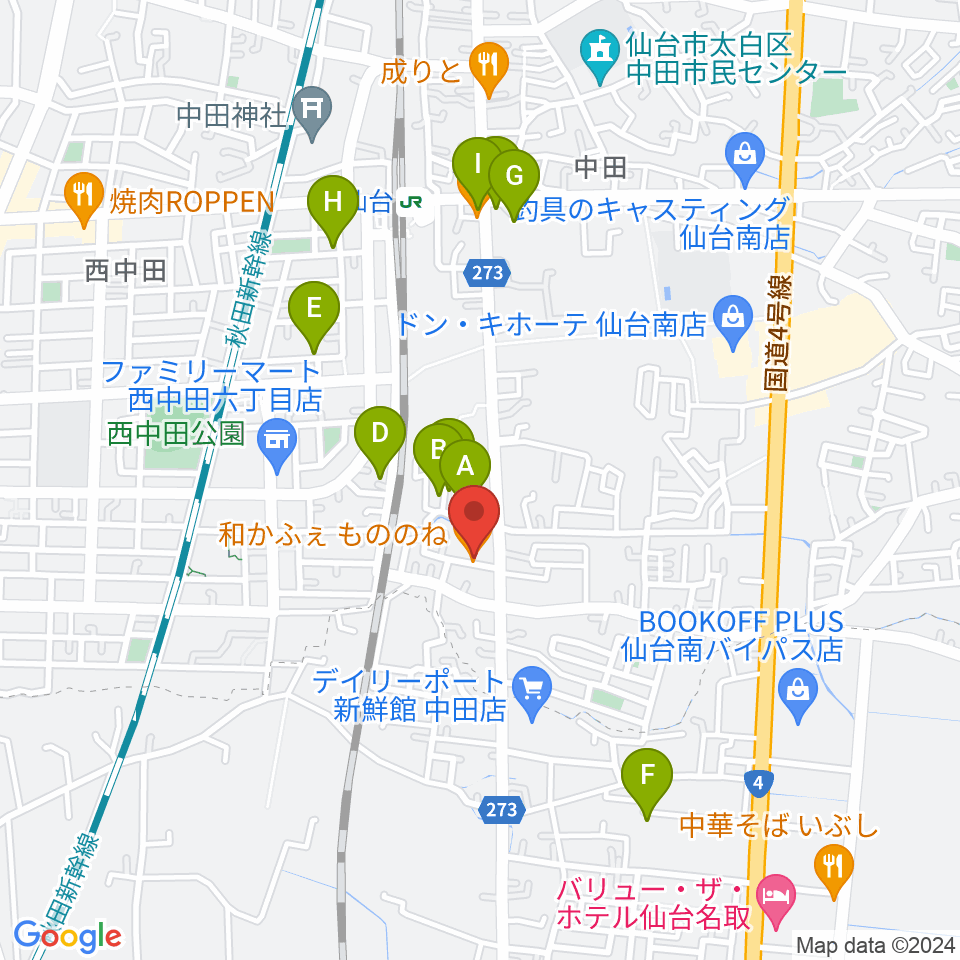 渡辺スタジオ周辺の駐車場・コインパーキング一覧地図