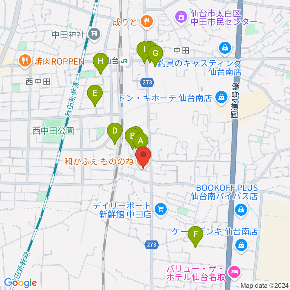 渡辺スタジオ周辺の駐車場・コインパーキング一覧地図