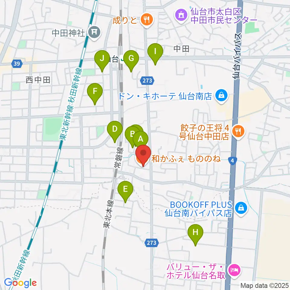 渡辺スタジオ周辺の駐車場・コインパーキング一覧地図