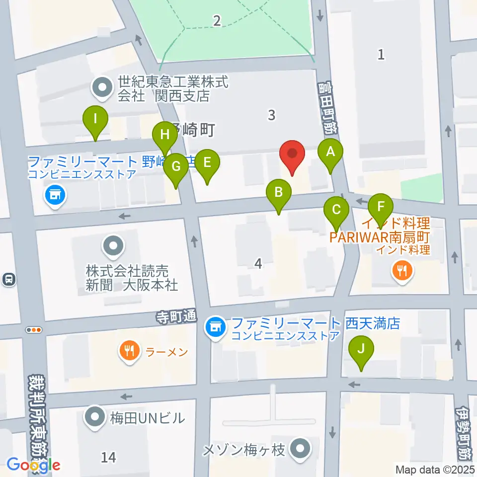 ボイトレ大阪 F-COMMUNITY周辺の駐車場・コインパーキング一覧地図