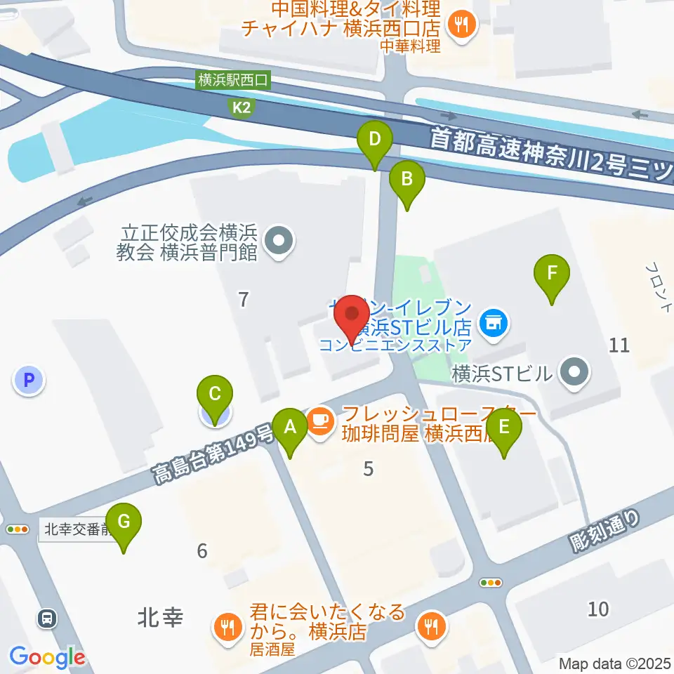 横浜ジャムラボ周辺の駐車場・コインパーキング一覧地図